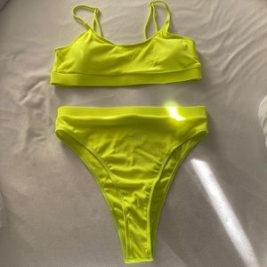 Neon Ribbed Bikin